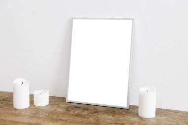 Metniniz için beyaz kağıt ile boş çerçeve