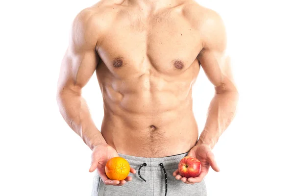 强健，肌肉发达的男性身体 — 图库照片
