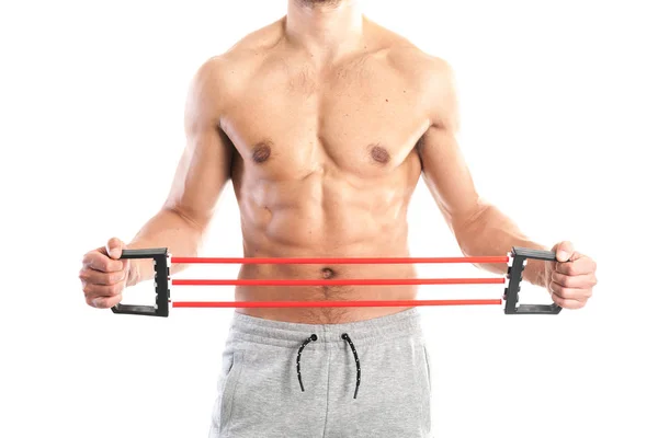 Ajuste, cuerpo masculino muscular —  Fotos de Stock