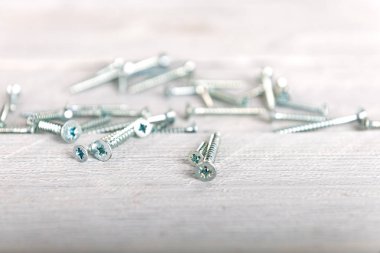 Tahta arka planda vidalar