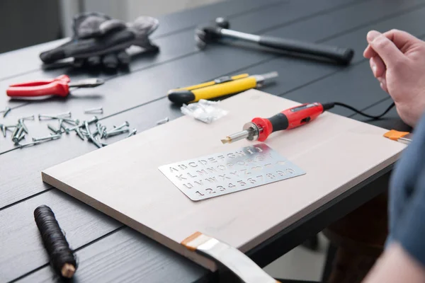 Pyro Stift und Werkzeuge — Stockfoto