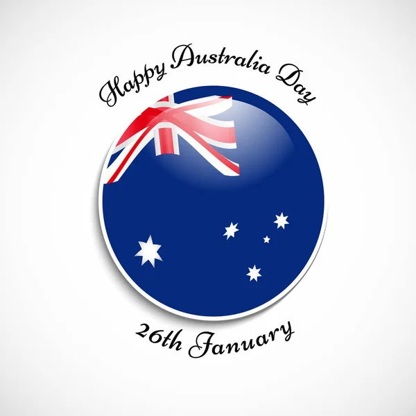 Ilustración de Bandera de Australia para el Día de Australia — Vector de stock
