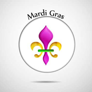 Mardi Gras için öğeleri şekil
