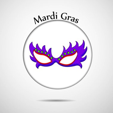 Mardi Gras için öğeleri şekil