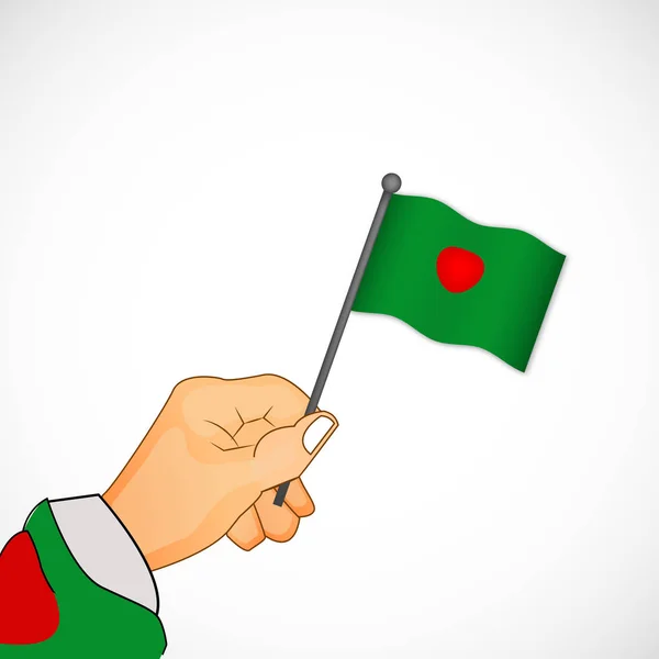 Ilustración de la bandera bangladesh para el Día de la Independencia de Bangladesh — Vector de stock