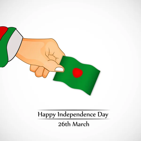 バングラデシュ独立記念日のバングラデシュの国旗のイラスト — ストックベクタ