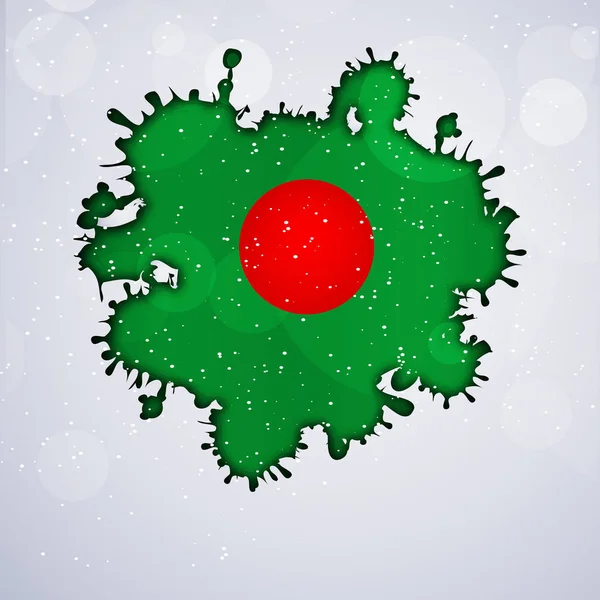 Ilustración de la bandera bangladesh para el Día de la Independencia de Bangladesh — Vector de stock