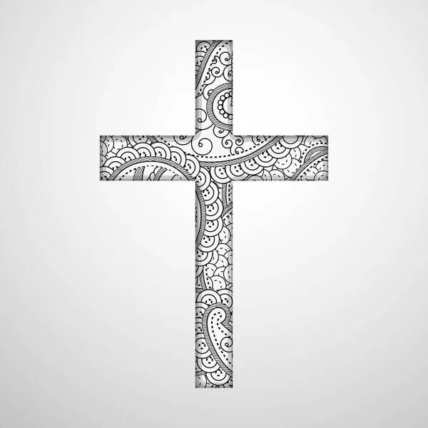Ilustración de la Cruz con motivo del Viernes Santo — Vector de stock