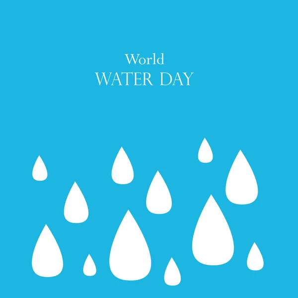 Illustration des Wassertropfens zum Weltwassertag — Stockvektor