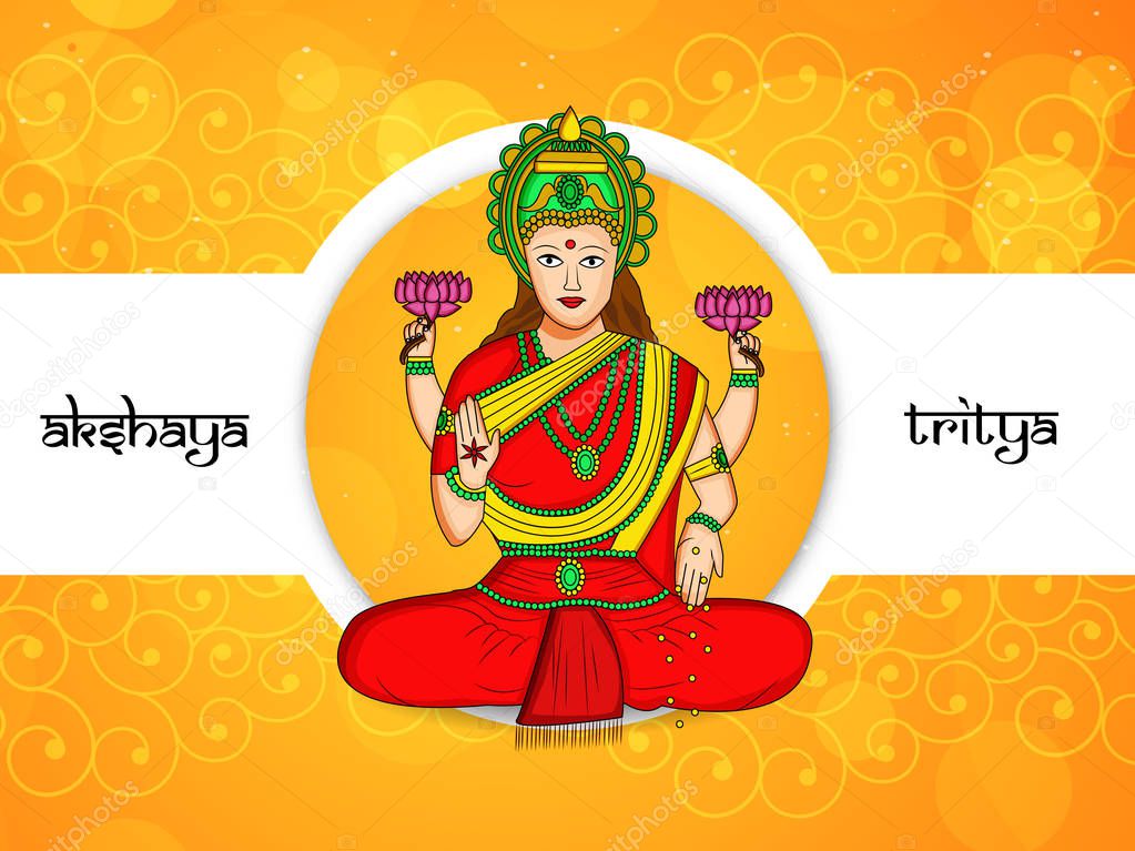 llustration of elements for Akshaya Tritiya 