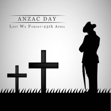 Illustration of elements for Anzac Day clipart