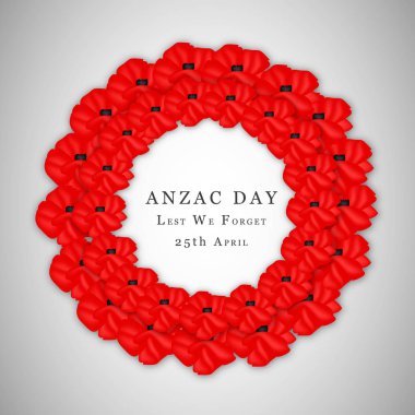 Anzak günü için öğeleri şekil