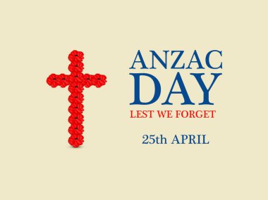 Anzak günü için öğeleri şekil