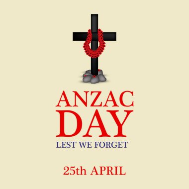 Anzak günü için öğeleri şekil