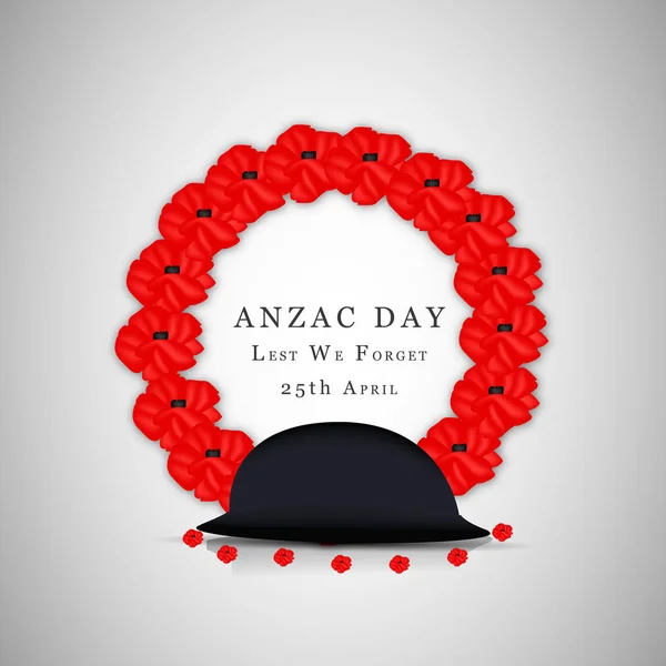 Ilustración de elementos para el Día de Anzac — Vector de stock