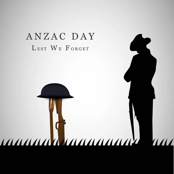 Illustration of elements for Anzac Day — Stock Vector