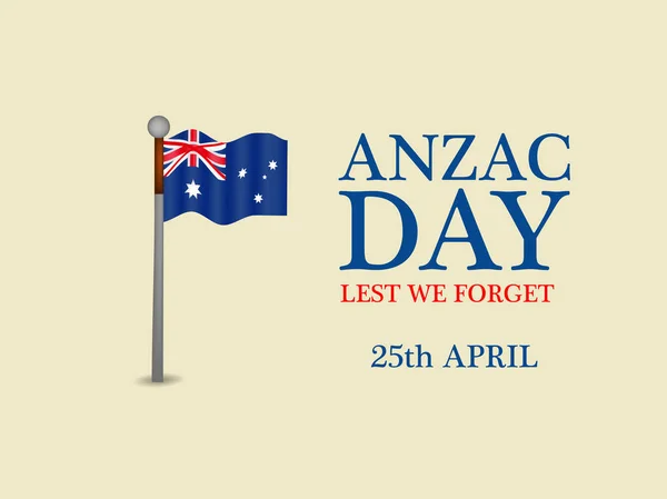 Ilustração das bandeiras da Austrália para o dia de Anzac —  Vetores de Stock