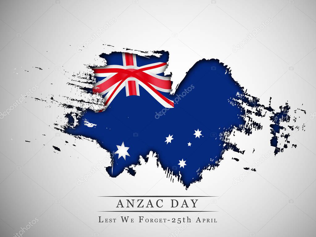 Illustration of Australia Flags for Anzac Day