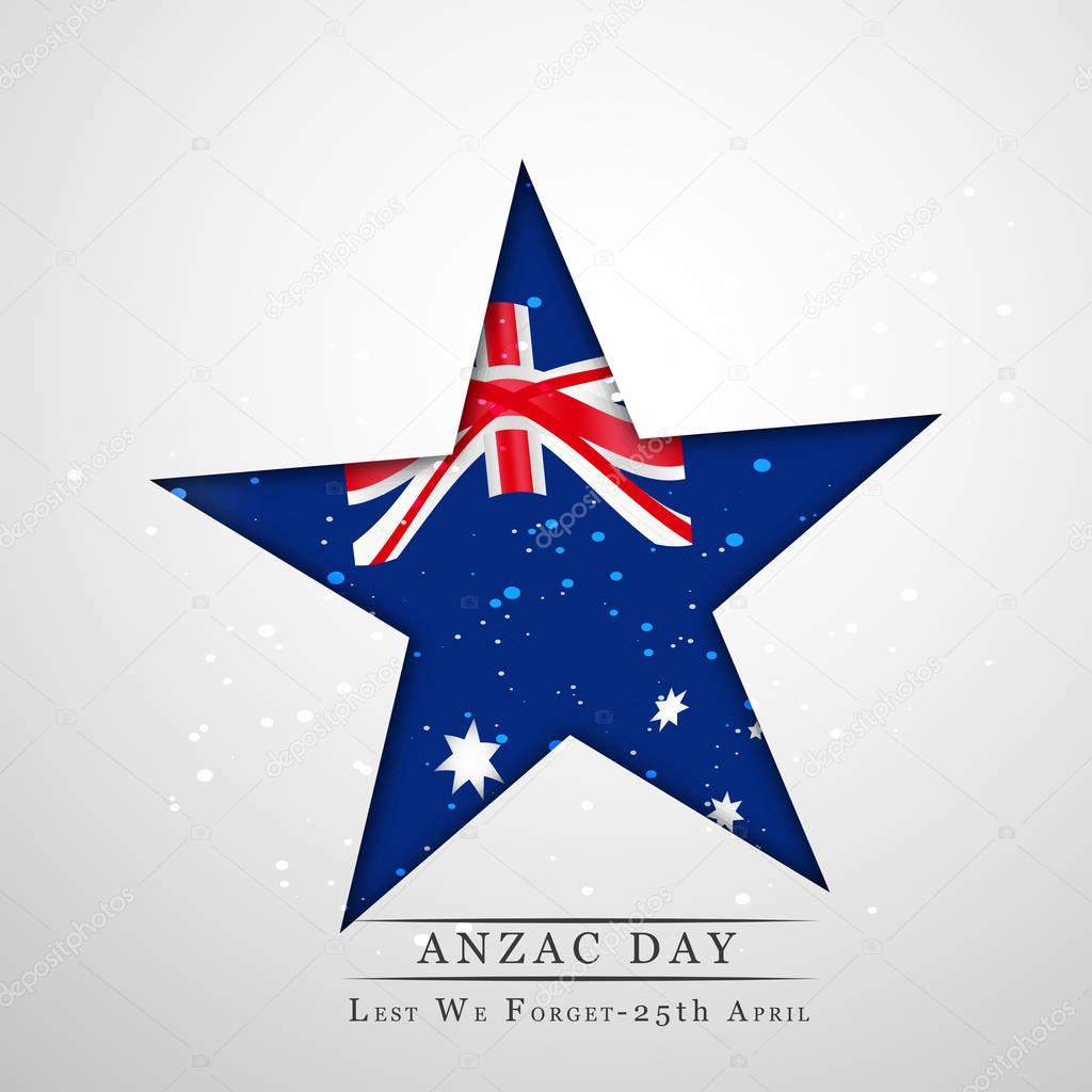 Illustration of Australia Flags for Anzac Day
