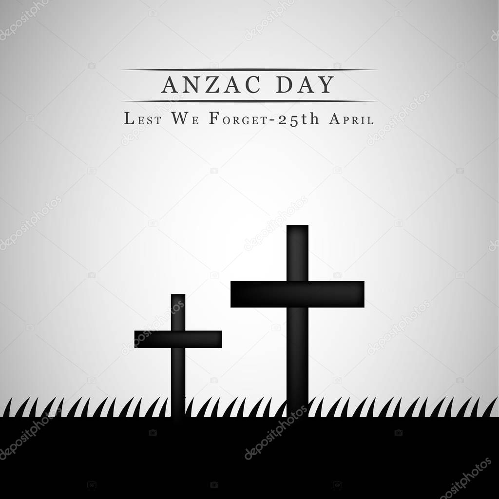 Illustration of elements for Anzac Day