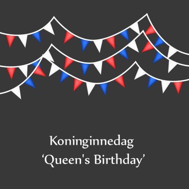 Hollanda bayrağı çizimi Kings gün için