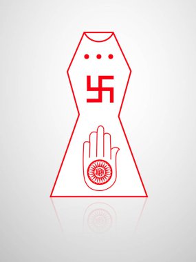 Lord Mahavira Mahavir Jayanti için çizimi