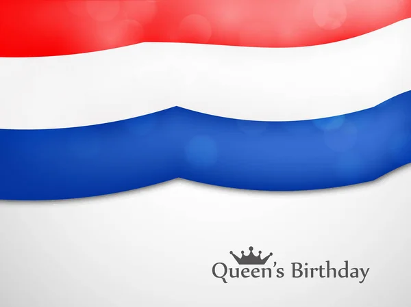 Illustratie van de Nederlandse vlag voor Kings Day — Stockvector