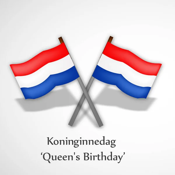 Ilustração da Bandeira Holandesa para o Dia dos Reis —  Vetores de Stock