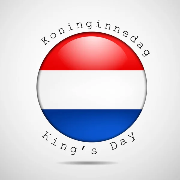 Illustratie van de Nederlandse vlag voor Kings Day — Stockvector