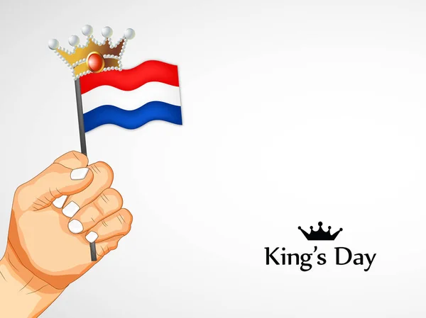 Иллюстрация флага Нидерландов ко Дню королей — стоковый вектор