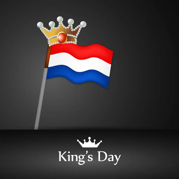 荷兰国旗为王天的插图 — 图库矢量图片