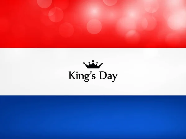 Illustratie van de Nederlandse vlag voor Kings Day — Stockvector