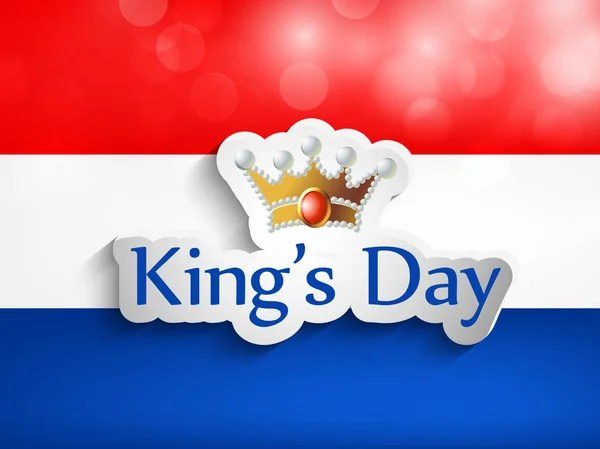 Ilustrace z nizozemské vlajky pro Kings den — Stockový vektor