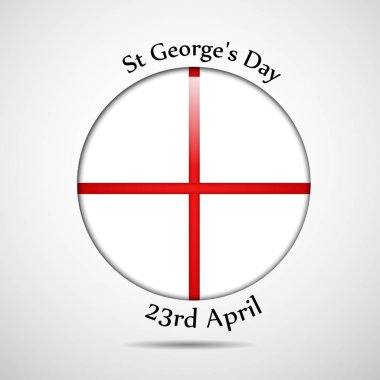 İngiltere bayrak çizimi St George's gün için