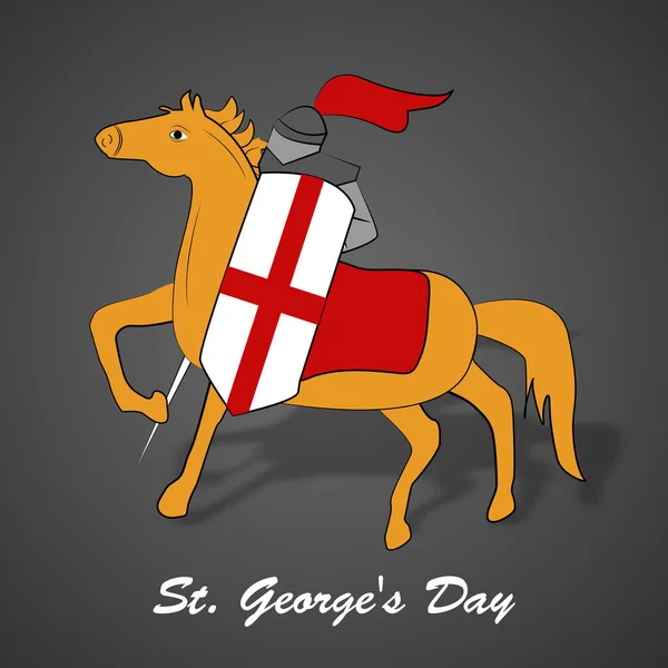 Illustration der englischen Flagge zum Georgestag — Stockvektor