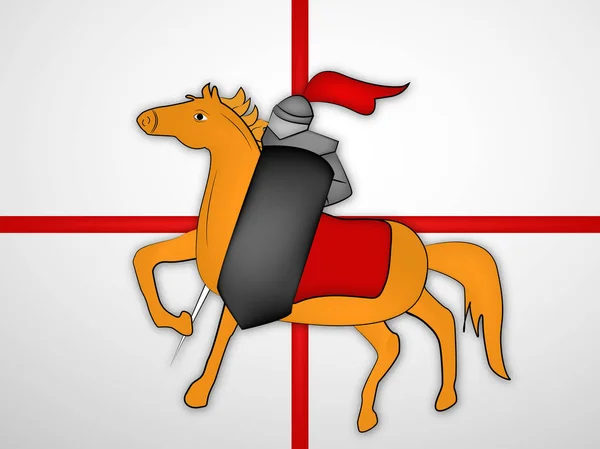 Illustration der englischen Flagge zum Georgestag — Stockvektor