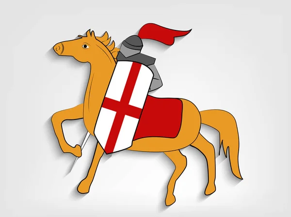 Illustration der englischen Flagge zum Georgestag — Stockvektor