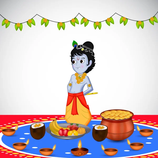 Illustration de fond pour le festival Vishu — Image vectorielle