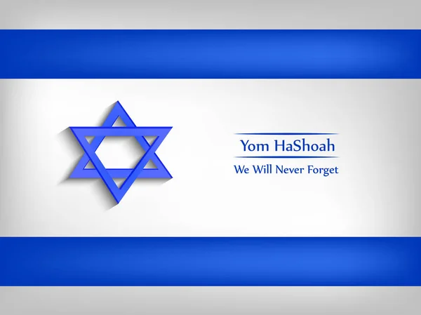 Judío Yom Hashoah Recuerdo Fondo Del Día — Vector de stock
