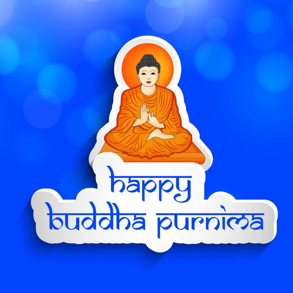 Εικονογράφηση Του Φόντου Για Φεστιβάλ Ινδουιστών Βουδισμού Βούδας Purnima — Διανυσματικό Αρχείο