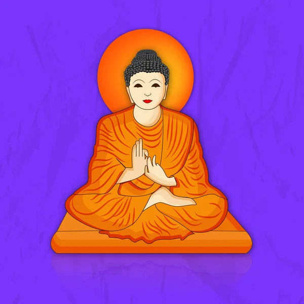 Ilustración Los Antecedentes Del Festival Budista Hindú Buddha Purnima — Vector de stock