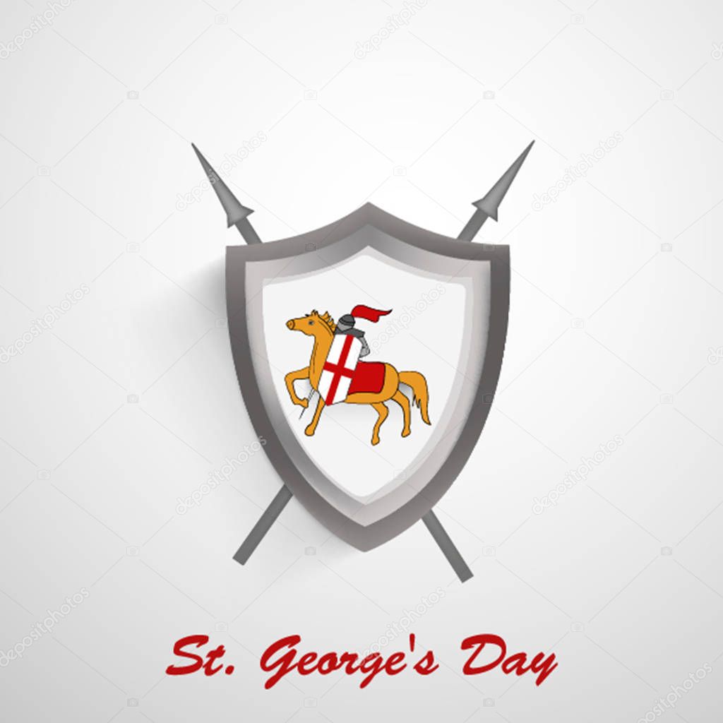 Illustration of England Flag for St George's Day