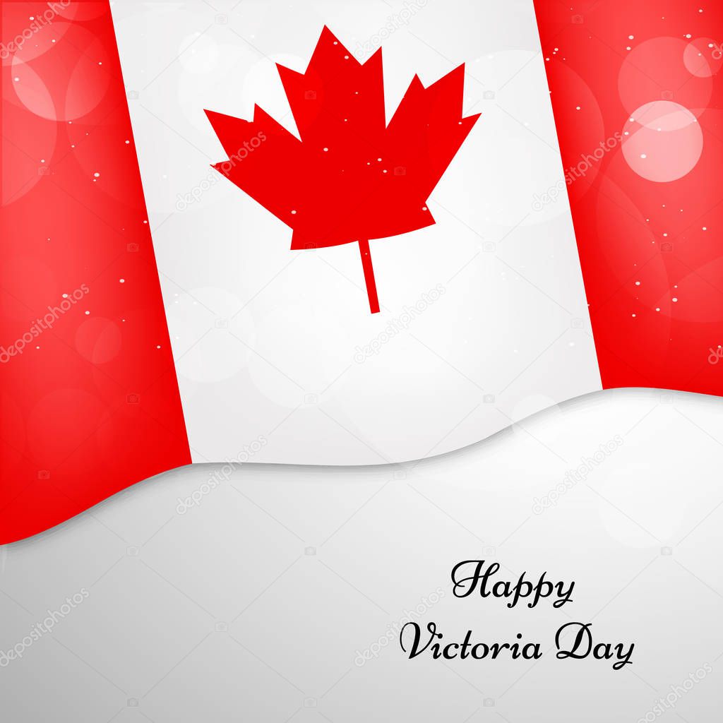 Illustration of Canada Victoria Day background