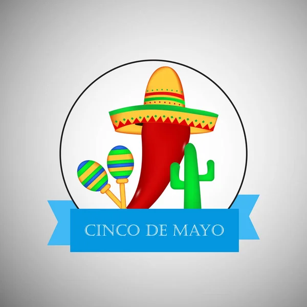 Illustration Des Hintergrunds Für Cinco Mayo — Stockvektor