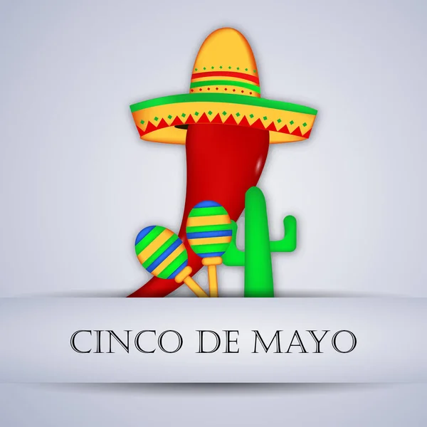 Illustration Des Hintergrunds Für Cinco Mayo — Stockvektor