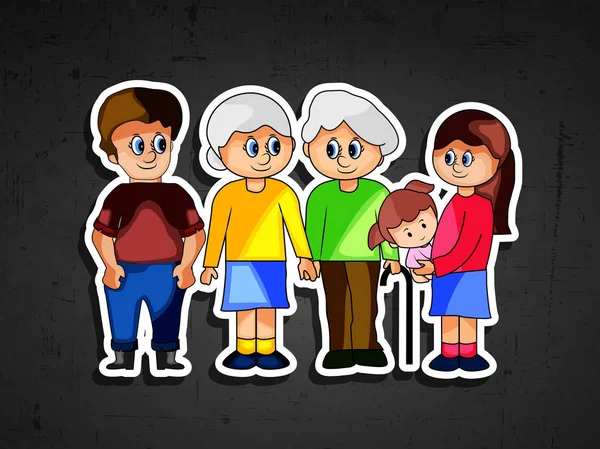 Ilustración Una Familia Feliz Para Día Familia — Vector de stock