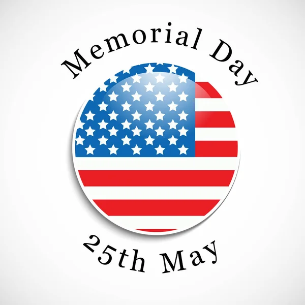 Illusztráció Usa Memorial Day Háttér — Stock Vector