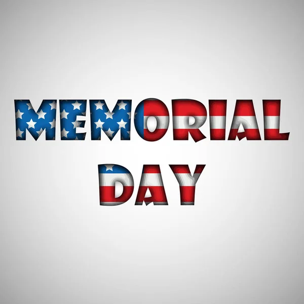 Ilustración Usa Memorial Day Background — Vector de stock