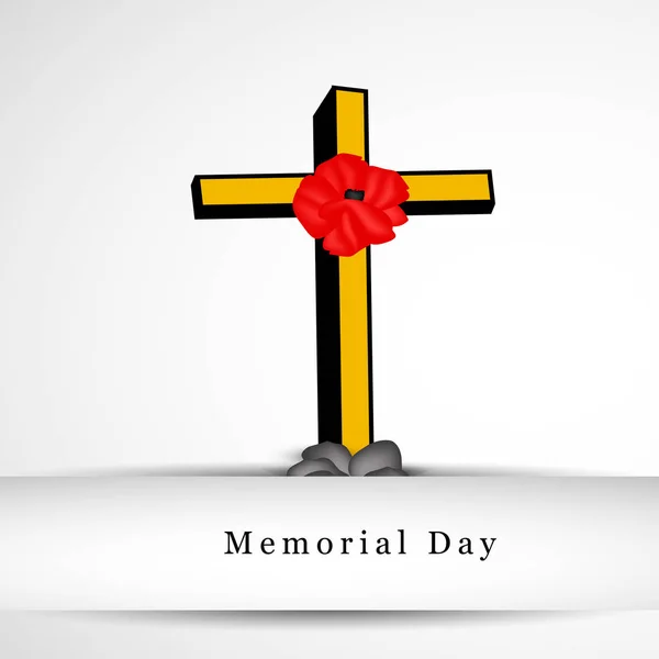 Ilustración Usa Memorial Day Background — Vector de stock