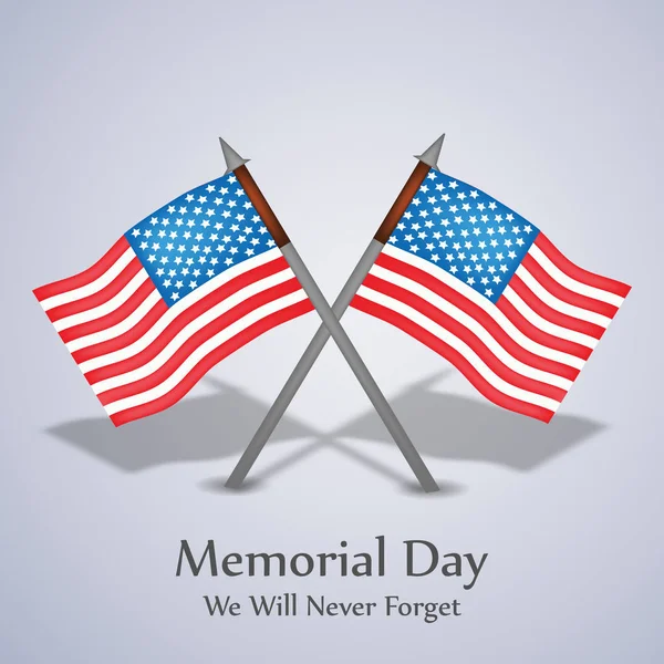 Ilustración Usa Memorial Day Background — Vector de stock